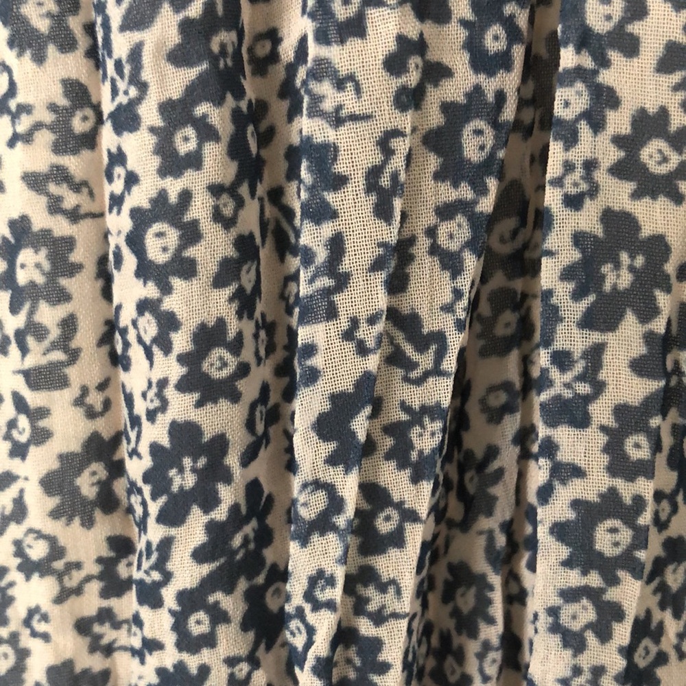 Mikarose blue ditsy floral maxi broomstick skirt S Cottagecore prairie lined - Picture 5 of 12